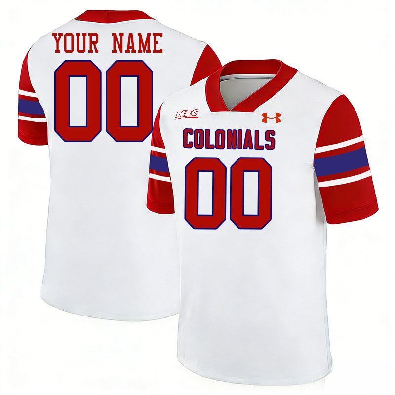 Custom Robert Morris Colonials Name And Number Football Jerseys-White